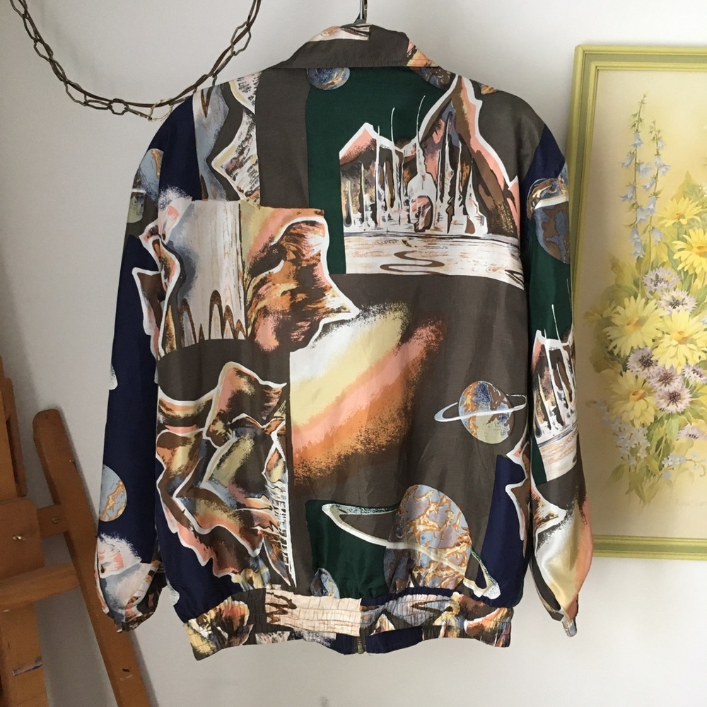 Vintage Silk Bomber Jacket